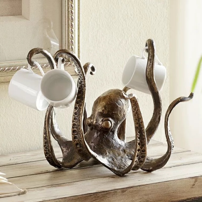 1pc Octopus Sculpture Cup Hold - Aquarium Decor recension och pris
