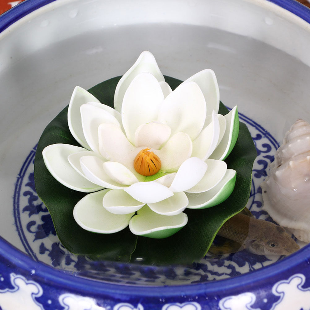 8Pcs Simulation Lotus Floating - Aquarium Plants recension och pris