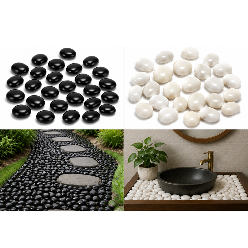 White&Black Polished River Roc - Fish Tank Gravel recension och pris