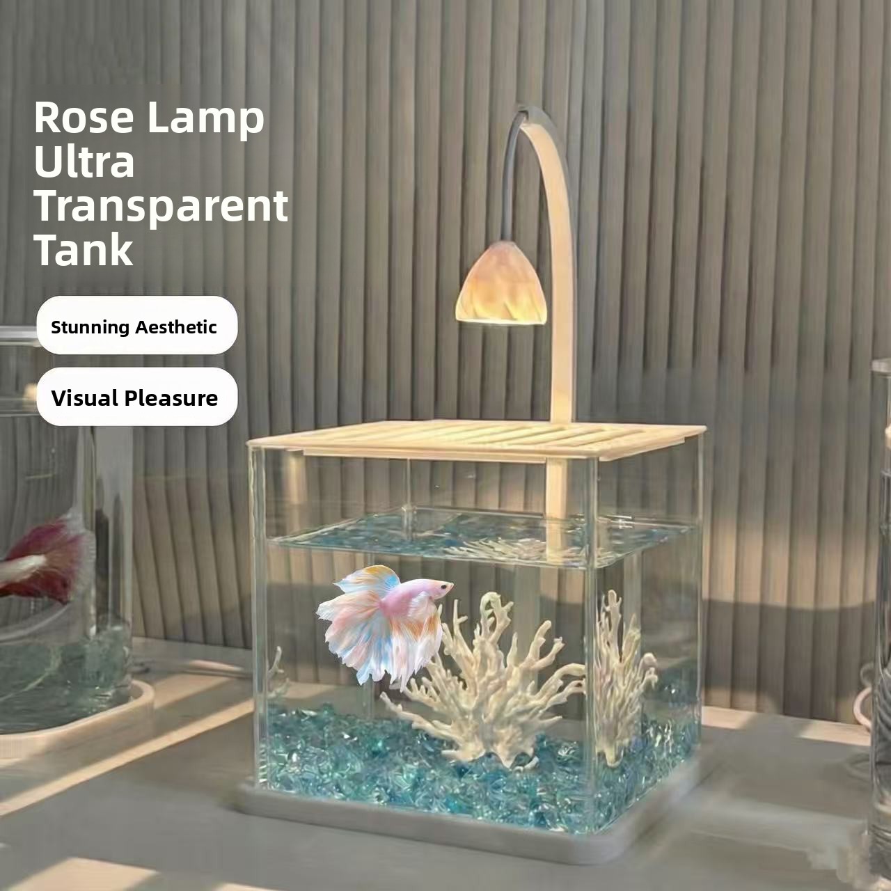 Acrylic Aquarium Ice Crystal L - Betta Fish Tank recension och pris